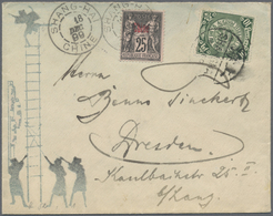 Br China: 1898, Coiling Dragon 10 C. Tied By Bisected Bilingual "SHANGHAI 16 DEC 99" In Combination W. - Autres & Non Classés