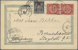 China: 1898, Coiling Dragon 2 C. Vertical Pair Tied "PEKING 22 APR 00" To Ppc "PEKIING" In Combinati - Other & Unclassified