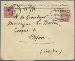 Br China: 1901. Envelope (small Traces, Vertical Fold And Corner Crease) Addressed To France Headed 'Ap - Other & Unclassified