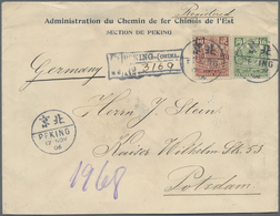 Br China: 1902, Carp 50 C., 20 C. Tied Two Strikes Bisected Bilingual „PEKING 17 NOV 06“ To Registered - Other & Unclassified