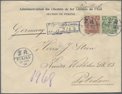 Br China: 1902, Carp 50 C., 20 C. Tied Two Strikes Bisected Bilingual „PEKING 17 NOV 06“ To Registered - Sonstige & Ohne Zuordnung