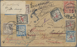 Br China: 1909, 5c. Red On Insufficiently Paid Cover From Shanghai Chinese Post Via French P.O. 9.2.09 - Andere & Zonder Classificatie