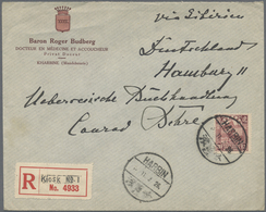 Br China: 1923, Postal Kiosk: Reaper 20 C. Tied "HARBIN 11.3.26/K.1" To Registered Cover To Germany W. - Andere & Zonder Classificatie