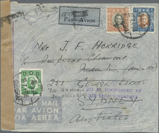 China: 1940, SYS Total $3.20 Tied "SHANGHAI 12.7.41" To Air Mail Cover To Sydney/Australia And Fwd. - Andere & Zonder Classificatie