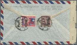 Br China: 1945, Victory $300 With 1946 $500/3 C. Tied "Peiping 22.10.35"  (October 22, 1946) To Reverse - Other & Unclassified