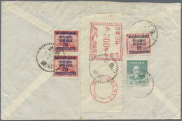 Br China: 1949, Silver Yuan Meter „CANTON / 2 F.“ With Silver Yuan SYS 2 C. Resp. Same Ovpt. On Fiscals - Other & Unclassified