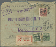 Br China - Provinzausgaben - Mandschurei (1927/29): 1927/1930: Two Registered Covers From Harbin To Lon - Manchuria 1927-33