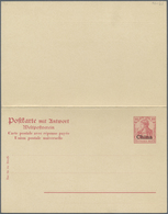 GA China - Besonderheiten: 1902: Essay For A Postal Stationery Double Card, 10 Pfg  Red Germania "Deuts - Andere & Zonder Classificatie