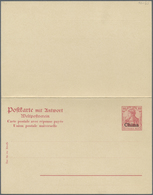 GA China - Besonderheiten: 1902: Essay For A Postal Stationery Double Card, 10 Pfg  Red Germania "Deuts - Sonstige & Ohne Zuordnung