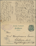 Br China - Besonderheiten: Incoming Mail, Germany, 5+5 Pf. Double Card Used "CÖTHEN 10.1.02" To Peitang - Altri & Non Classificati
