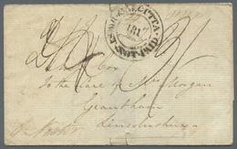 Br Indien - Vorphilatelie: 1817/18, ''CALCUTTA POST*NOT*PAID / 181 '' Hand-stamp In Black (Giles SD6) E - ...-1852 Voorfilatelie