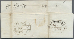 Br Indien - Vorphilatelie: 1823: "NEW ANCHORAGE/POST OFFICE" Double Oval Handstamp In Black (Gile No.1) - ...-1852 Voorfilatelie