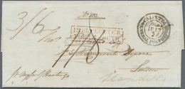 Br Indien - Vorphilatelie: 1823 (26 May) Double-weight Letter From Calcutta To London Re-directed To Ll - ...-1852 Prephilately