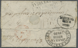 Br Indien - Vorphilatelie: 1826. Pre-stamp Envelope Written From Hyderabad Dated 'August 31 1826' Addre - ...-1852 Prephilately