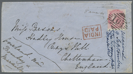 Br Indien: 1861. Envelope Addressed To England Bearing SG 48, 8a Carmine Tied By '164' In Diamond With - Andere & Zonder Classificatie