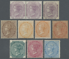* Indien: 1865-73: Group Of 10 Mint Stamps, Wmk 'Elephant', Including 8p. Pair And Single, 1a. Brown, - Other & Unclassified