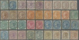 */(*) Indien: 1865-76 Group Of 27 East India Stamps Unused, Including 1865 2a. Five Singles (orange Or Bro - Altri & Non Classificati