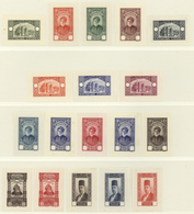 (*) Syrien: 1934, 10 Years Republic Complete Imperf Single Die Proof Set Of 18 Values Without Value Impr - Syrie