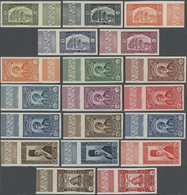 ** Syrien: 1934, 10 Years Republic Complete Imperf Margin Set, Mint Never Hinged, Very Fine And A Scarc - Syria