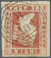 O Malaiische Staaten - Straits Settlements: 1854, India Lithographed QV 1a. Dull Red Die II With Water - Straits Settlements
