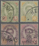 O Malaiische Staaten - Straits Settlements: 1887-1896 Four Siamese Stamps Used In Alor Star And Cancel - Straits Settlements