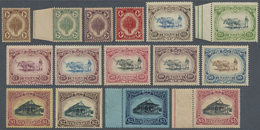 **/* Malaiische Staaten - Kedah: 1921-32 Complete Set Of 15 Values Up To $5, Four Stamps (40c, 50c, $1, $ - Kedah