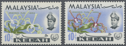 ** Malaiische Staaten - Kedah: 1965, Orchids 10c. 'Arachnanthe Moschifera' With RED OMITTED (part Of Fl - Kedah