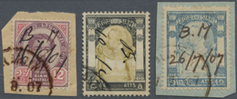 O Malaiische Staaten - Kelantan: 1887/1905: Three SIAM Stamps Used At BATU MENGKEBANG P.O. And Cancell - Kelantan
