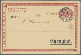 GA China - Ganzsachen: 1898, Card CIP 1 C., Reply Part, Canc. "SHANGHAI LOCAL POST D APR 25 07" Used Lo - Postkaarten