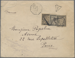 Br Hongkong: 1888. Stamp-less Envelope (roughly Opened) Written From The French Consulate In Hong Kong - Altri & Non Classificati