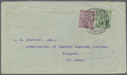 Br Indien - Used Abroad: BURMA 1916. Envelope (backflap Small Fault) Addressed To 'H. Fletcher, Chinese - Andere & Zonder Classificatie