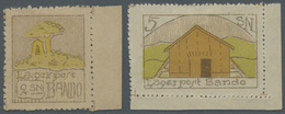 (*) Lagerpost Tsingtau: 1918, Lagerpost Stamps 2 S., A Right Margin Cop. And 5 S. , A Right Corner Margi - Cina (uffici)