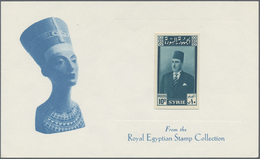 (*) Syrien: 1946, President Shukri El Kuwatli 10 Pi. Deep Blue Imperf Proof Mounted On Die Sunk Card, Pr - Syrie
