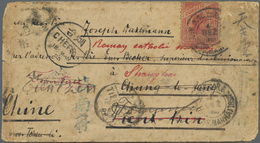 Br China - Incoming Mail: 1902/03, Brazil: 400 R. (another Stamp Fallen Off) Canc. TPO "4 DEZ. 02" Via - Autres & Non Classés