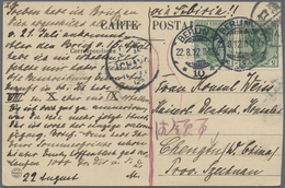 China - Incoming Mail: Germany, 1912, Ppc "BERLIN 22.8.12" To German Consulate Chengdu/Szechuan, Tra - Sonstige & Ohne Zuordnung