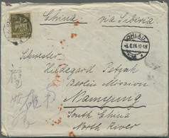 Br China - Incoming Mail: 1926, Germany 40 Pf. Tied "BÖHLAU 6.8.26" To Cover Via Siberia To Sister Pets - Other & Unclassified