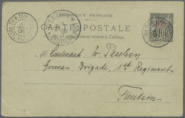 GA China - Fremde Postanstalten / Foreign Offices: 1906. French Postal Stationery Card 10c Black Cancel - Altri & Non Classificati