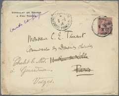 Br China - Fremde Postanstalten / Foreign Offices: French Offices, 1915. Envelope (roughly Opened, Tone - Altri & Non Classificati