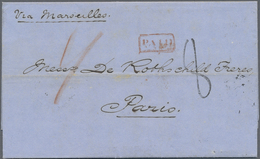 Br China - Besonderheiten: 1857. Stampless Envelope Dated 'Shanghai 6th Feb 1857' Addressed To France C - Andere & Zonder Classificatie