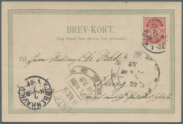 China - Besonderheiten: Incoming Mail, 1898, Denmark, 10 Oe. Tied "KJO(BENHAVEN) 7/7" To Ppc (Thorva - Other & Unclassified