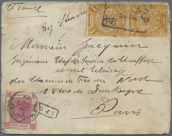 Br China - Besonderheiten: 1899. Envelope (faults,soiled, Three Sides Opend) Addressed To France Bearin - Andere & Zonder Classificatie