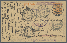 GA China - Besonderheiten: Incoming Mail, 1917, Germany Card 7 1/2 Pf. "GRÖMITZ 7.8.17" Endorsed "Krieg - Sonstige & Ohne Zuordnung