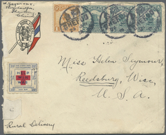 Br China - Besonderheiten: 1918, "American Red Cross China" 25 C. Vignette On Cover From "CHEFOO 24.JUN - Sonstige & Ohne Zuordnung