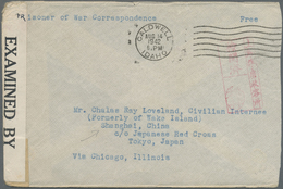 Br China - Besonderheiten: 1942, Incoming Mail, USA, To Shanghai Civilian Internee Camp To Former Engin - Andere & Zonder Classificatie