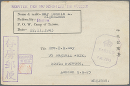 Br China - Taiwan (Formosa): 1943. Prisoner Of War 2nd Taiwan Card (Name & Rank) Dated '22/11/1943' Hea - Autres & Non Classés