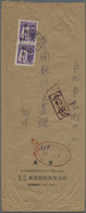 Br China - Taiwan (Formosa): 1945, 40 S. Violet (2) Tied "Tamshui 34.11.20" (Nov. 20, 1945) To Register - Other & Unclassified