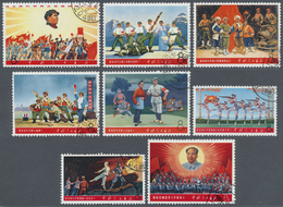 O China - Volksrepublik: 1968, Revolutionary Stage Set W5, Cto With Full Original Gum, Whitehaired Gir - Other & Unclassified