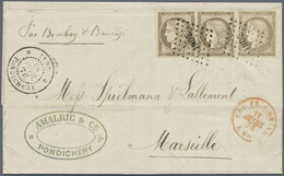 Br Französisch-Indien: 1876. Envelope Addressed To France Bearing French General Colonies Yvert 20, 30c - Briefe U. Dokumente