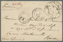 Br Französisch-Indochina: 1889. Stampless Military Mail Envelope Addressed To France Cancelled By Son-L - Brieven En Documenten