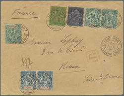 Br Französisch-Indochina: 1894. Registered Envelope Addressed To France Bearing Indo-China Yvert 6, 5c - Lettres & Documents